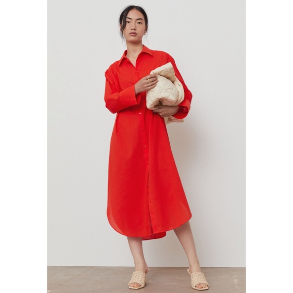 h&m red shirt dress NWT Shirt Dress H&M